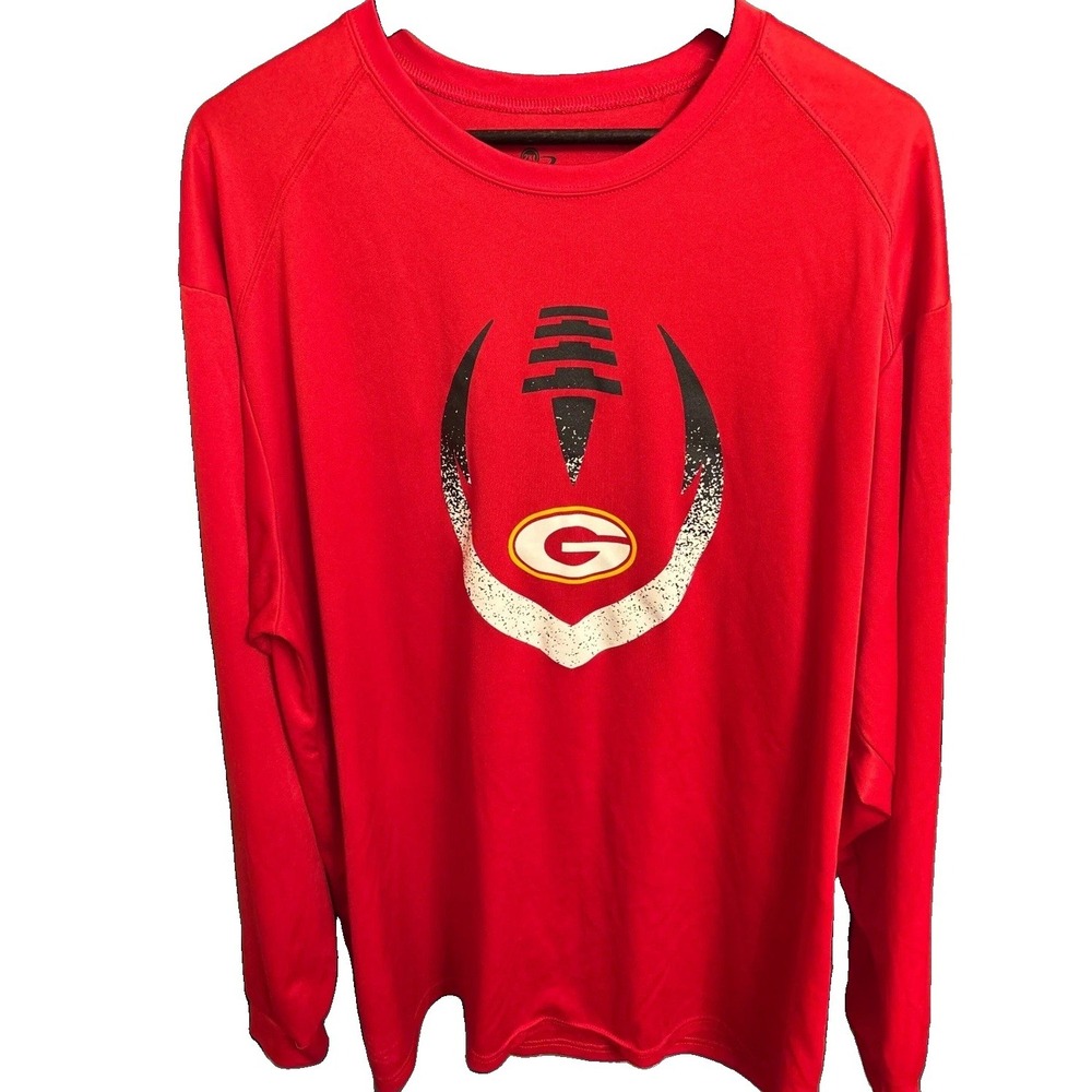 Badger Sport Georgia Bulldogs Mens 2XL Red Long Sleeve Performance Shirt UGA